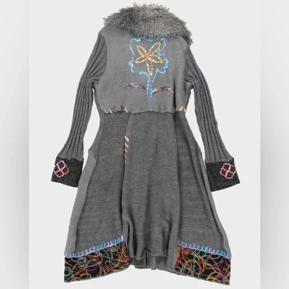 Vintage Women's Y2K Papillon Long Cardigan Jacket - Picture 2 of 13